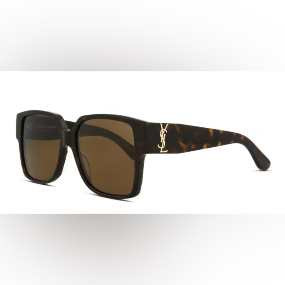 Yves Saint Laurent Tortoise Shell Sunglasses with Gold Accent with case